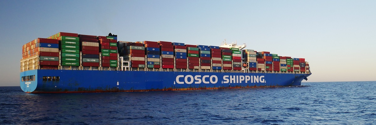  COSCO Shipping vessel in the Red Sea. 